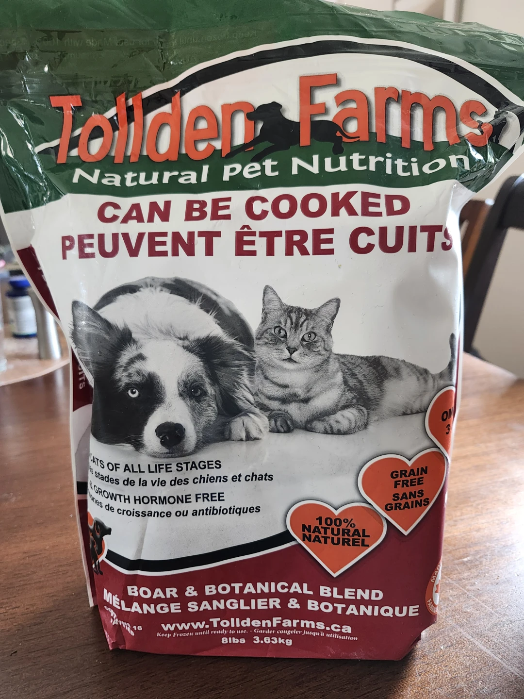 Tolden Farms Boar Raw/Can be Cooked Dog or Cat Food - 8lbs - photo 2