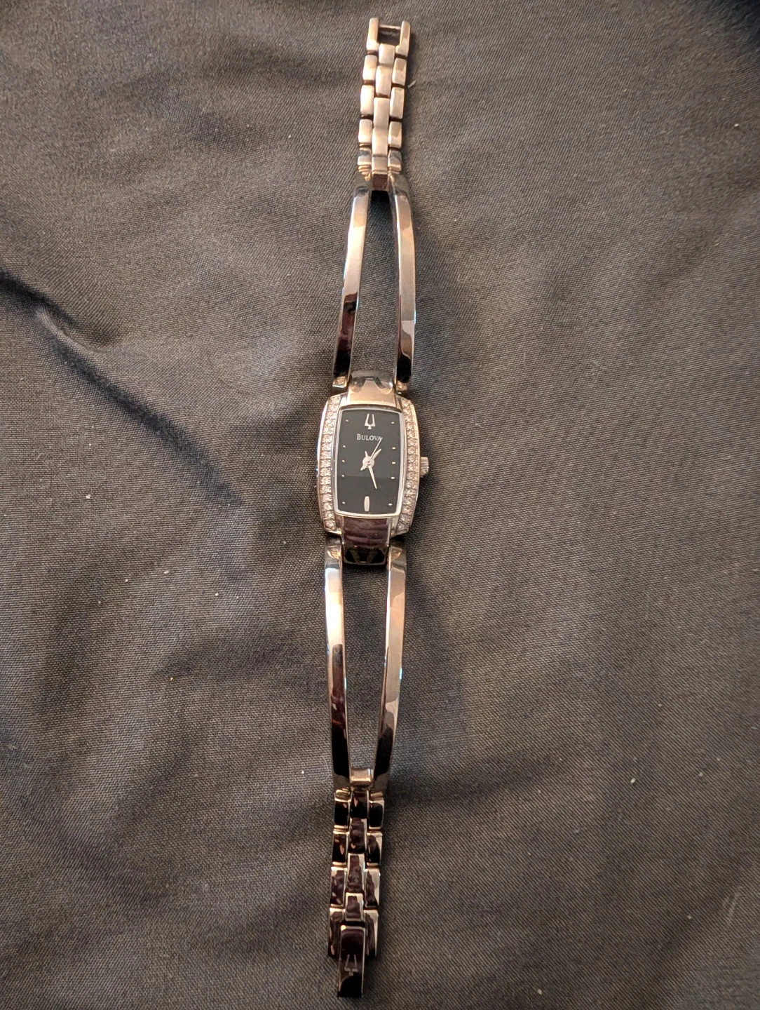 Bulova Women's Watch - Silver Tone with Crystal Bezel