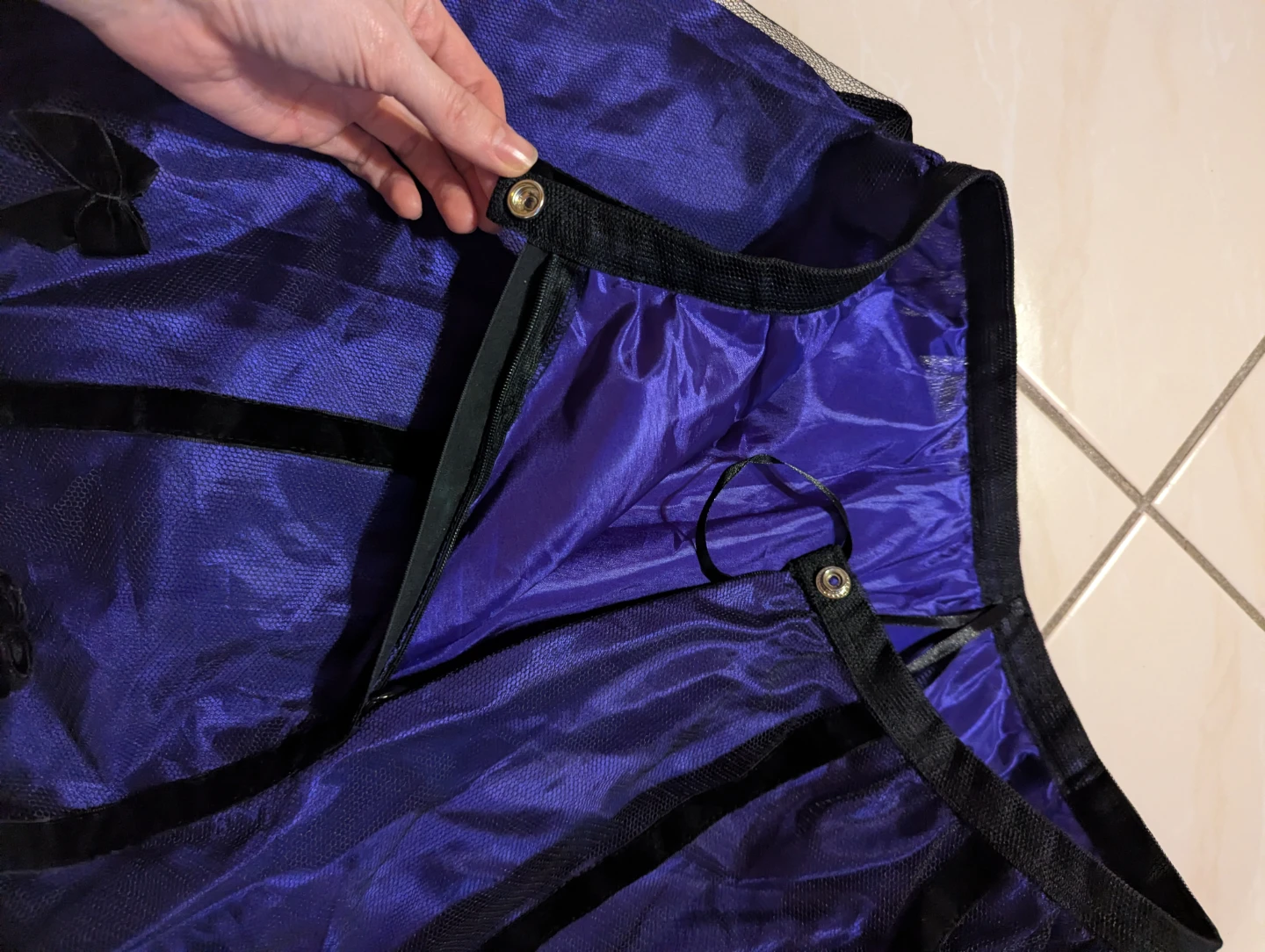 Purple & Black Tulle Skirt with Tassels - photo 2