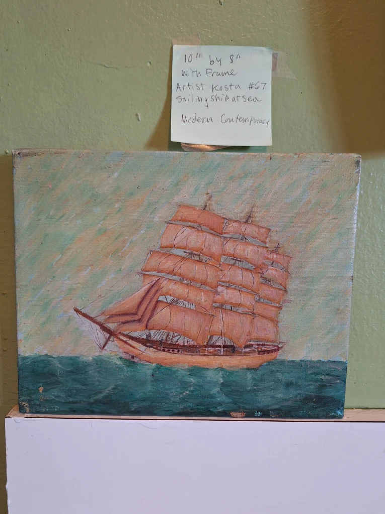 Painting of a Tall Ship - photo 2