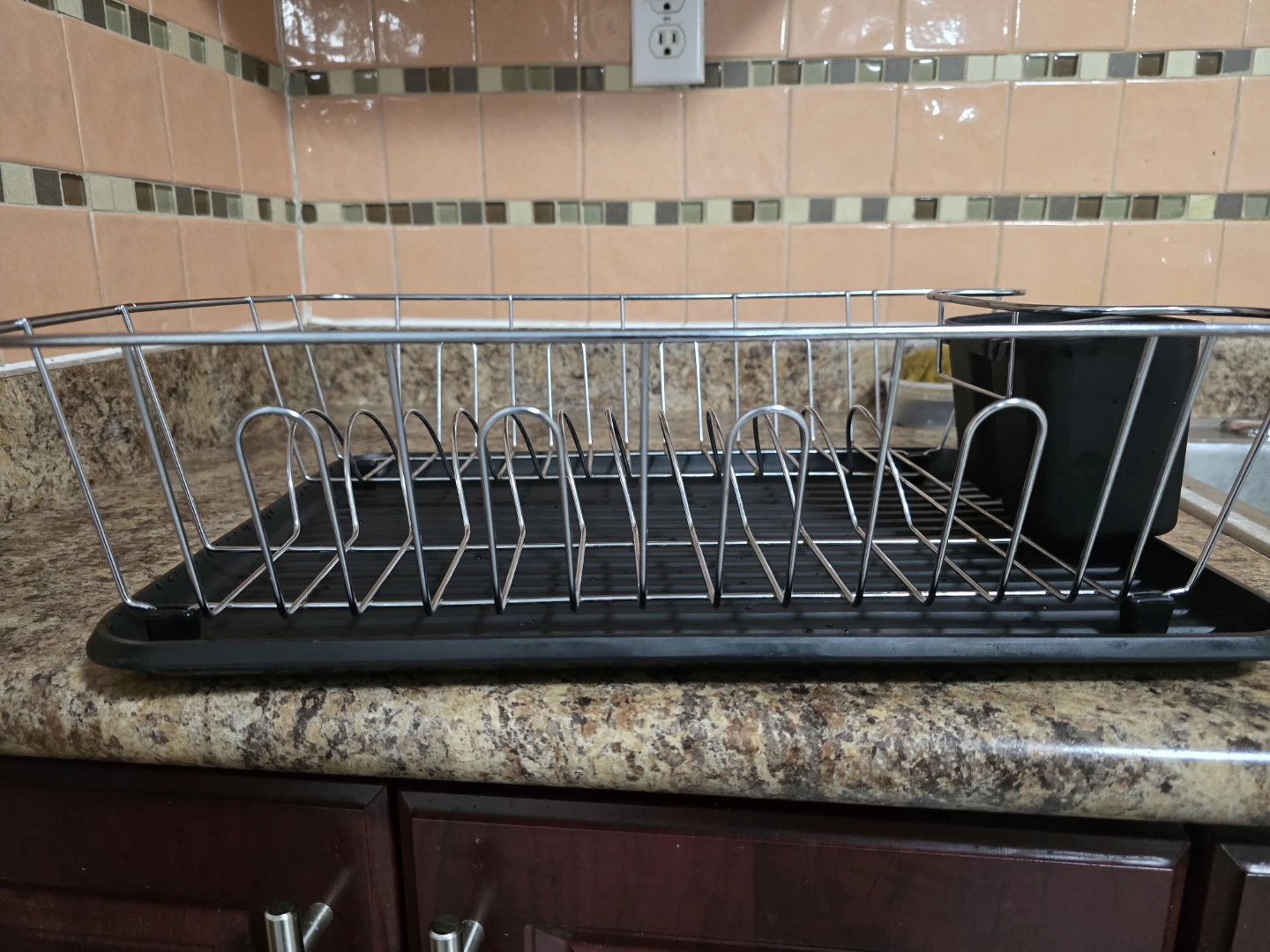 Metal  Dish Drying Rack with Utensil Holder