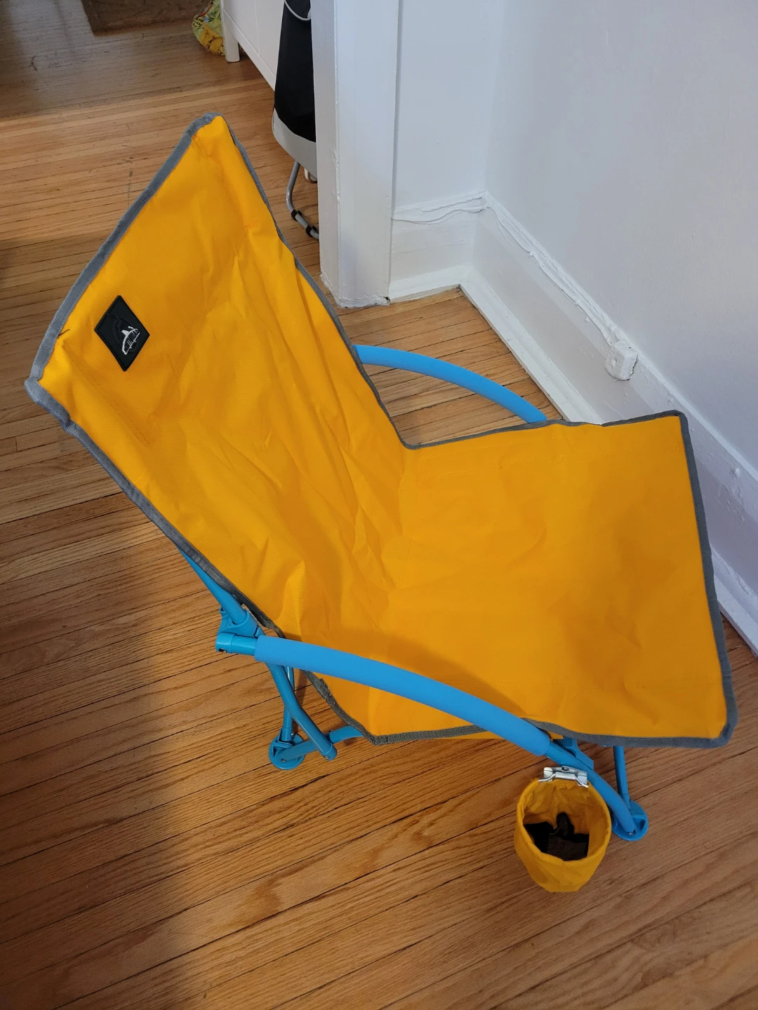 Orange Folding Beach Chair with cup holder - photo 2