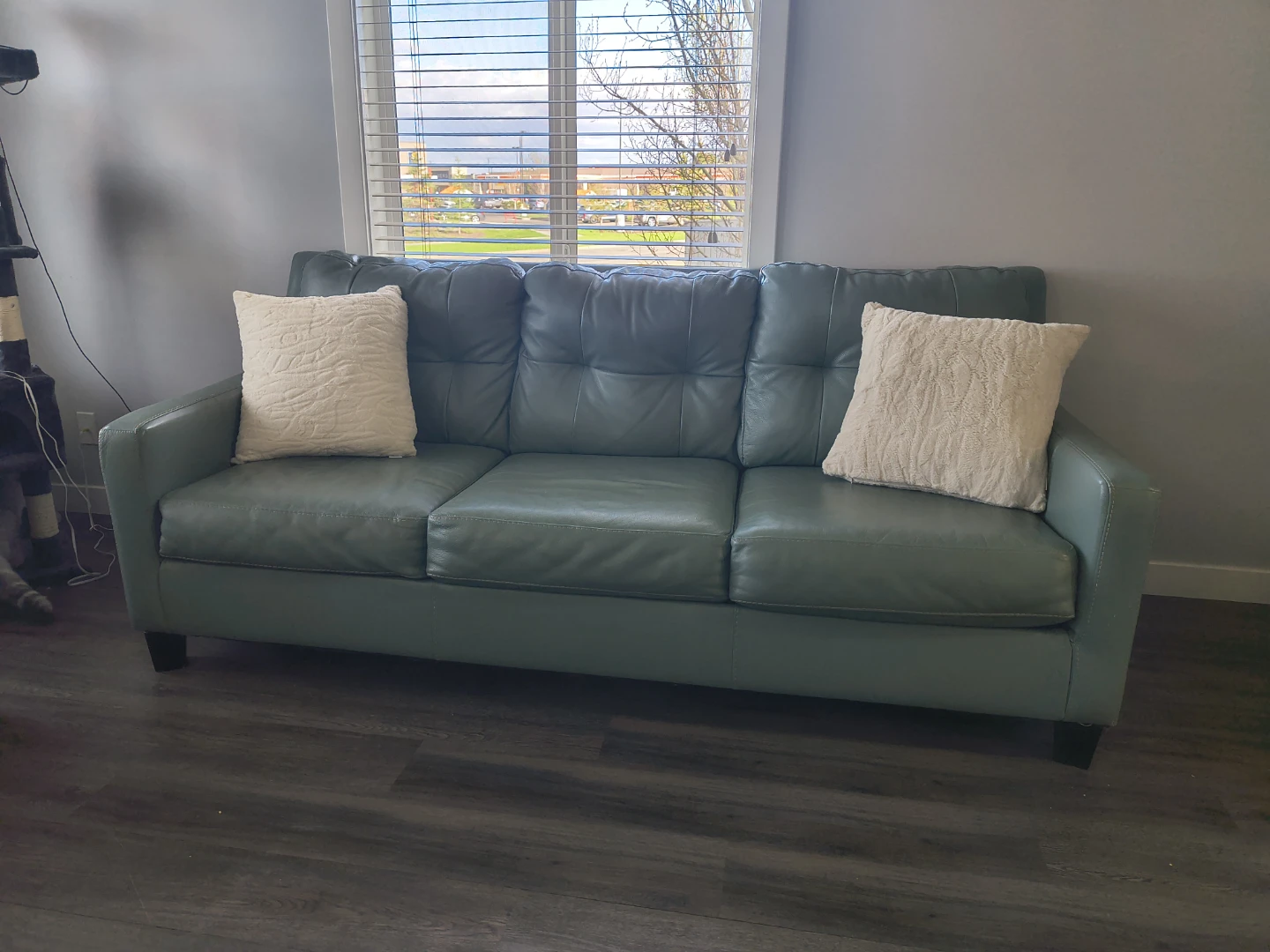 Sage Leather Sofa - photo 2