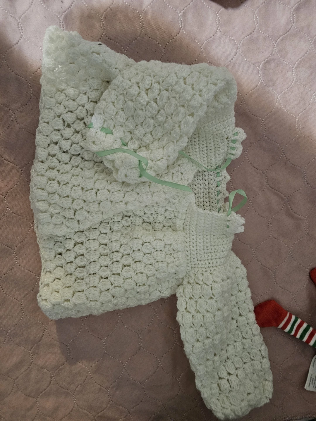 Handmade baby crochet set