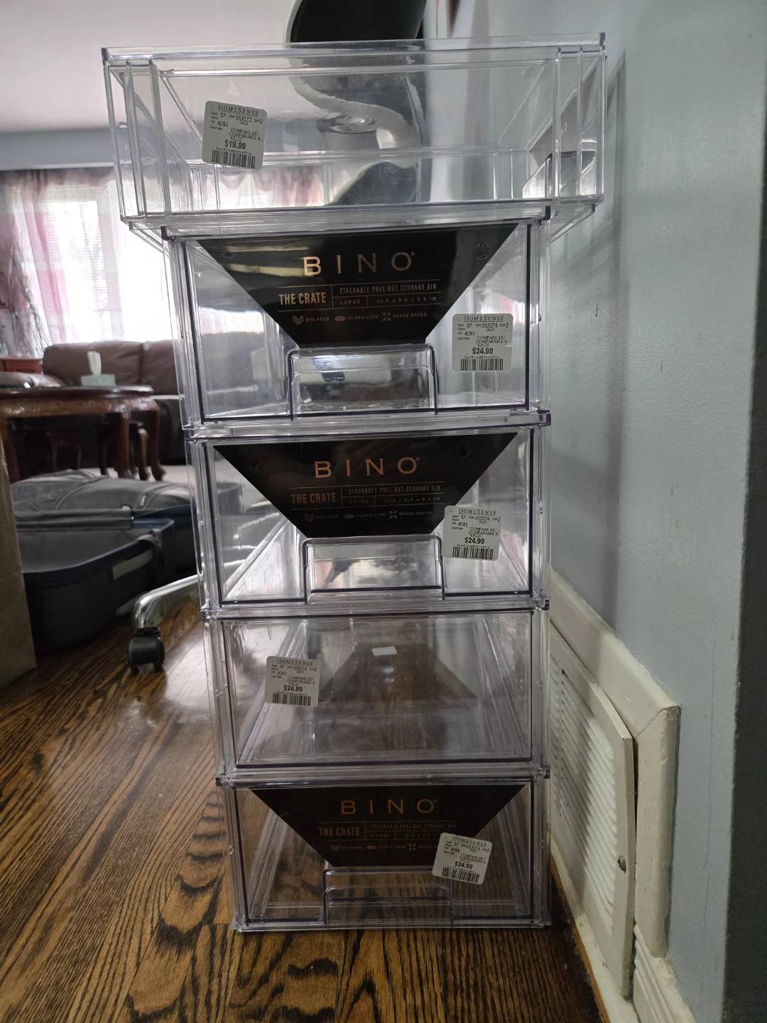BINO Stackable Pull-Out Storage Bins