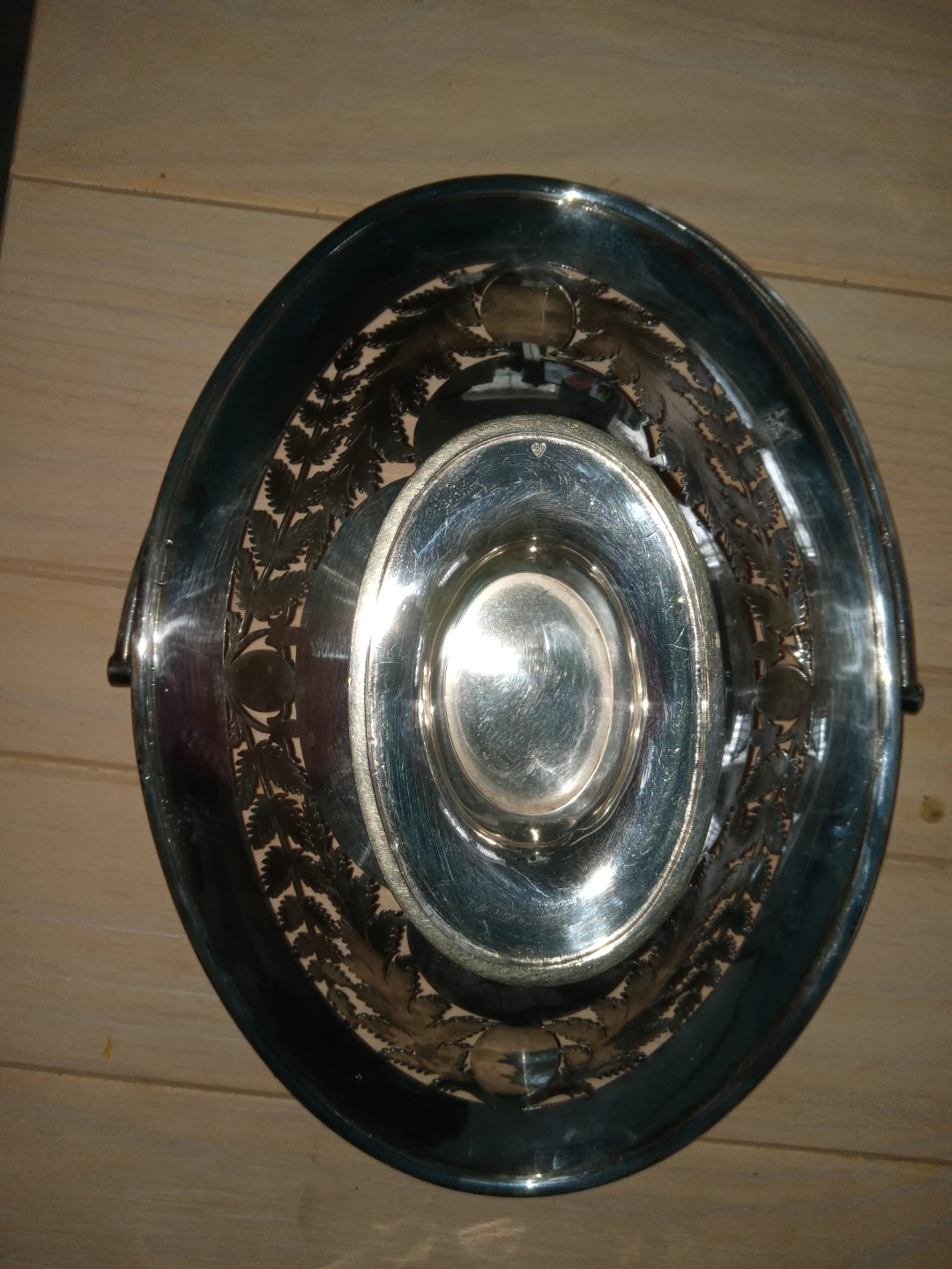 2 ornate Silver Plated Footed Serving Basket - photo 3