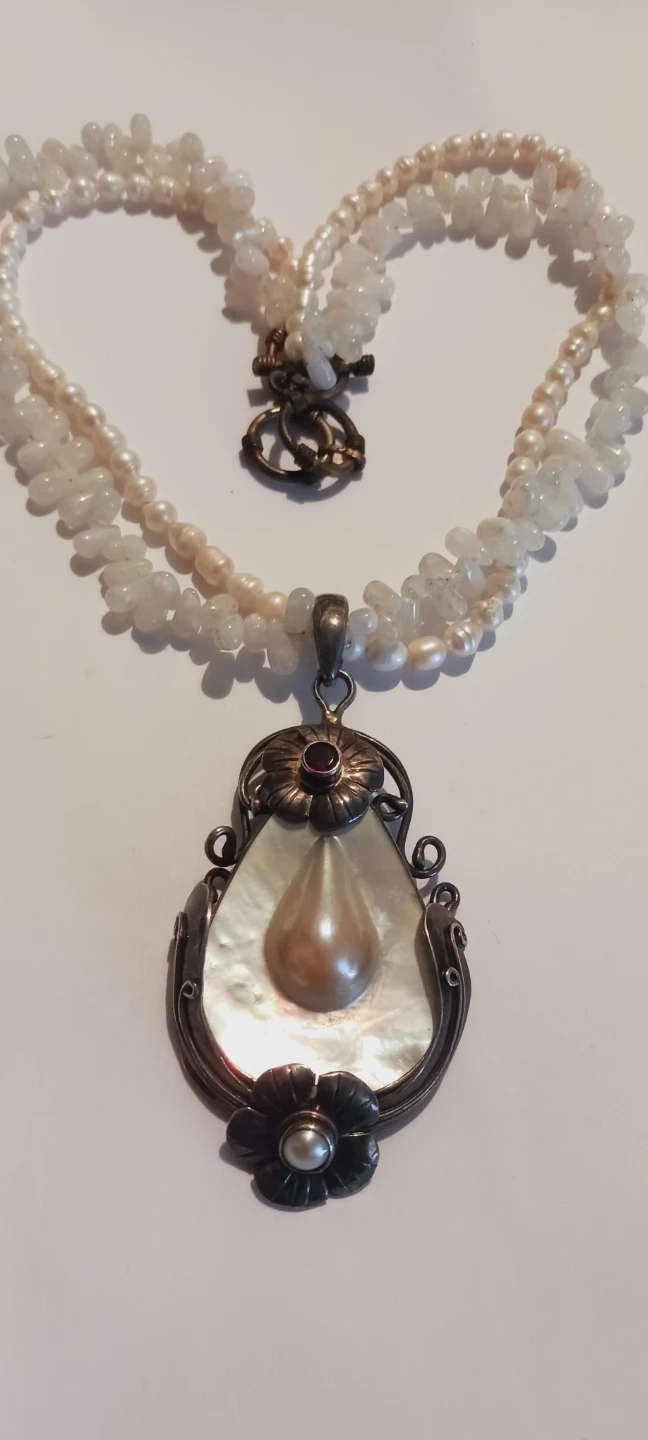 Fabulous Sterling Silver 925  Pearl Pendant with Necklace - photo 5