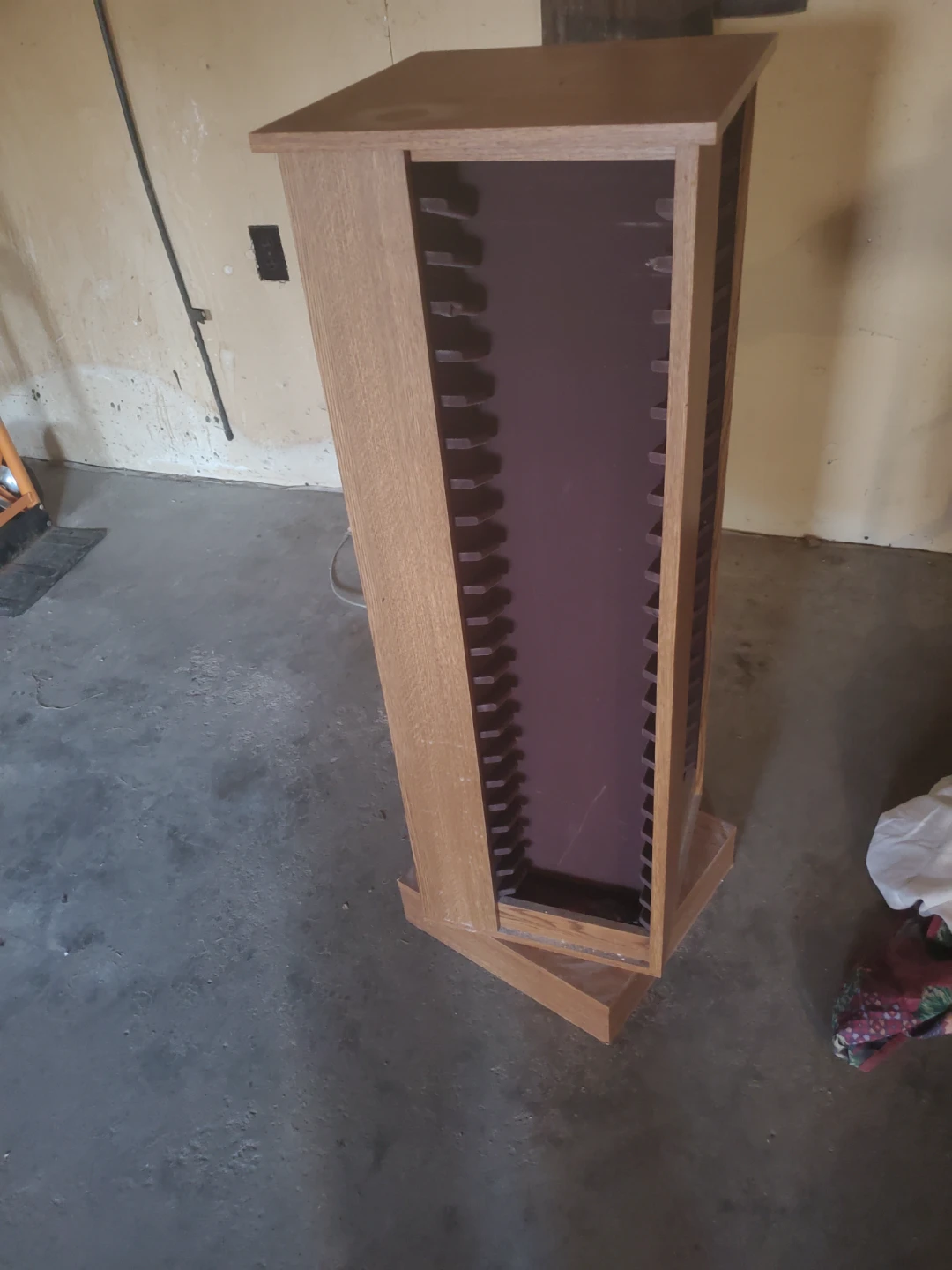 Wooden VHS Storage Tower