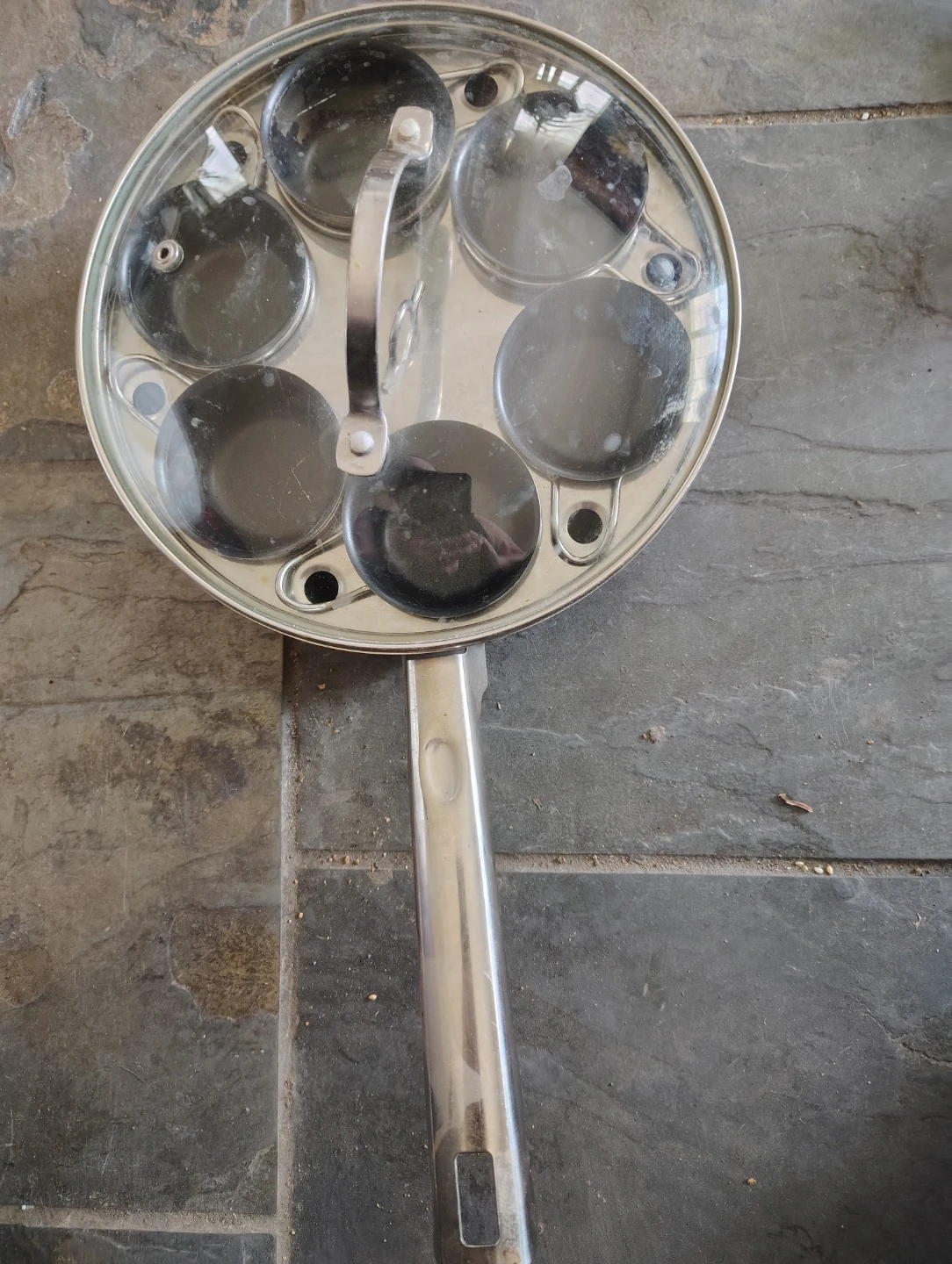 6-Cup Stainless Steel Egg Poacher Pan with Lid - photo 3