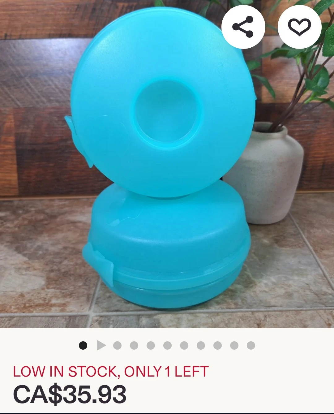 Tupperware vintage Bagel /Sandwich Keeper Container Set - photo 4