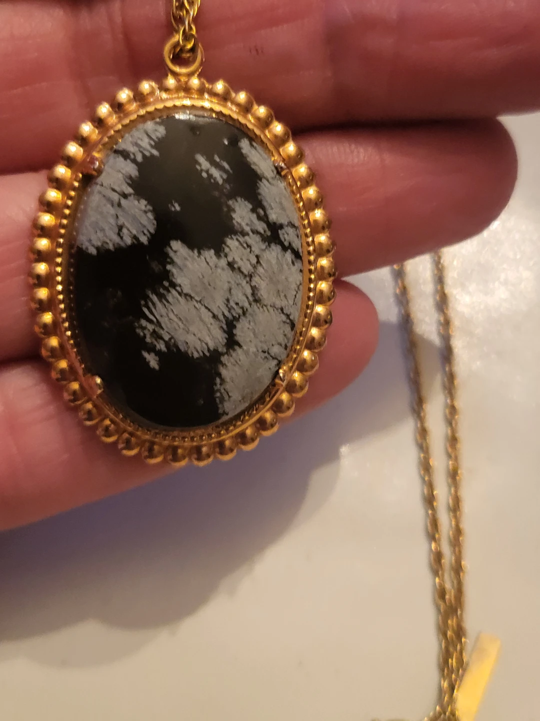 Corocraft Snowflake Obsidian Pendant Necklace - photo 5