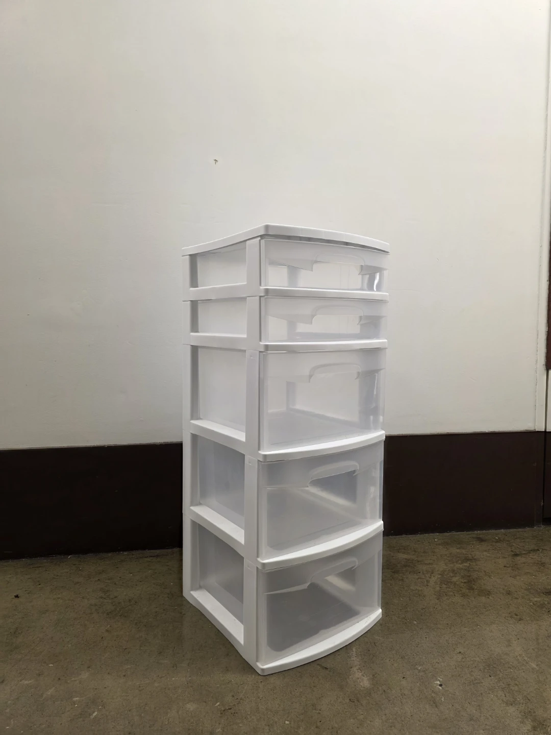 White 5-Drawer Plastic Storage