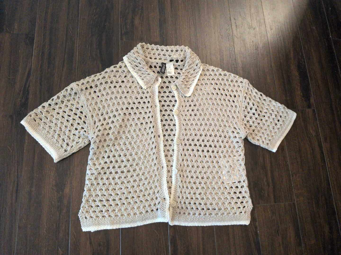 Divided H&M Crochet Button-Up Cardigan shirt