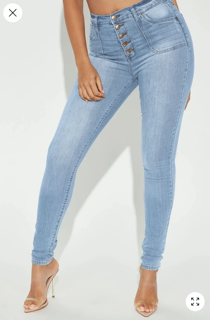 Tall Nequita High Rise Skinny Jeans - Light Blue Wash - Size 11