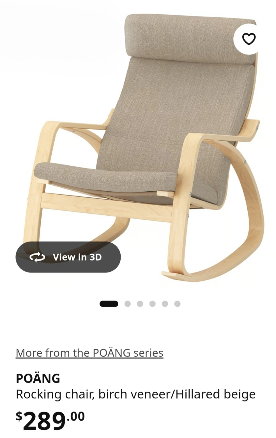 IKEA POÄNG Rocking Chair - Birch Veneer