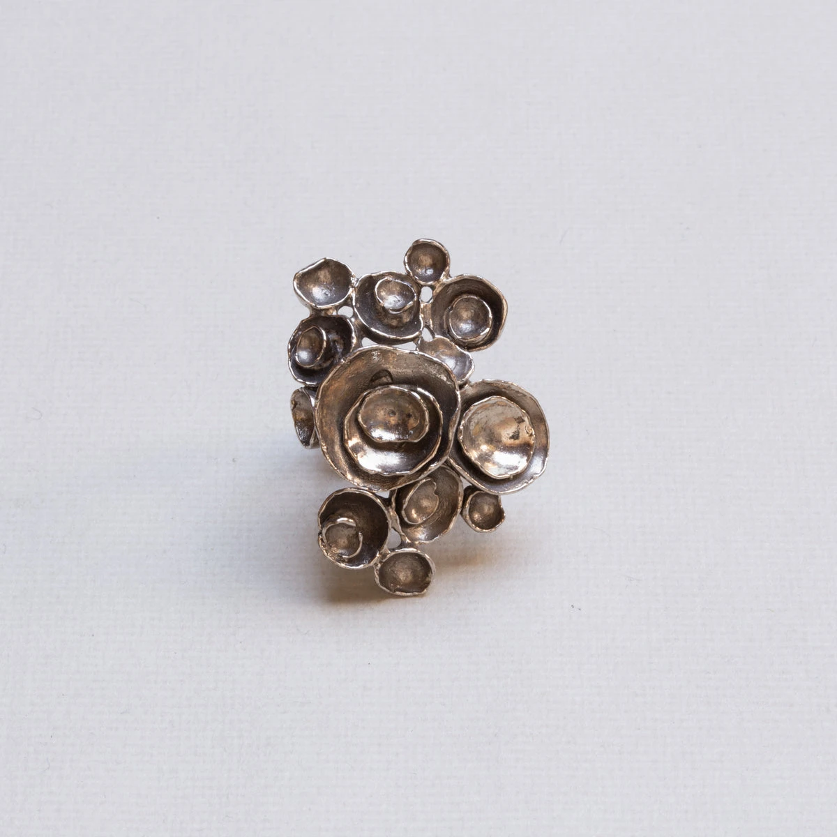 Yves Saint Laurent Silver Tone Abstract Ring - photo 3
