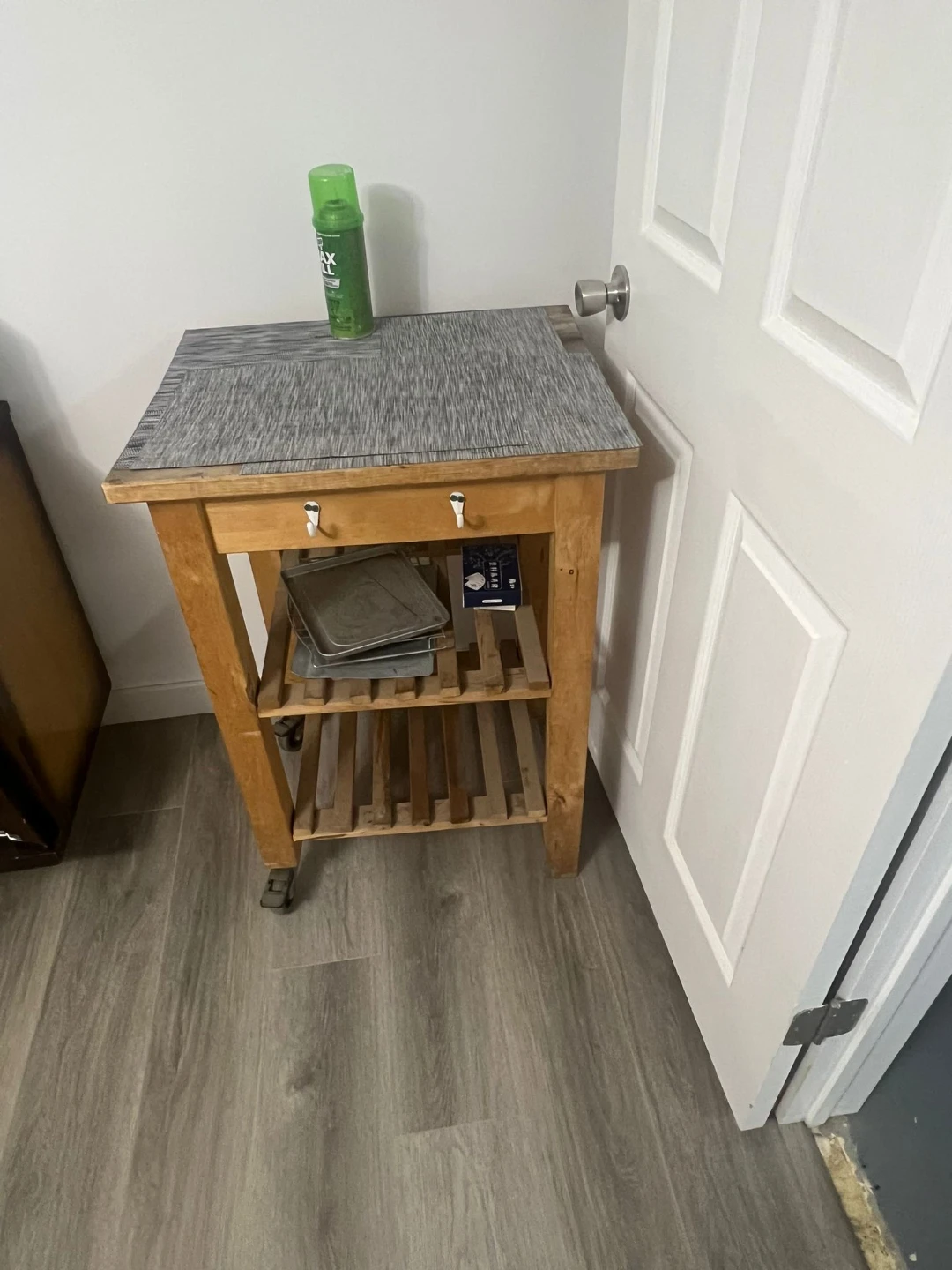 Wooden Kitchen Cart island with Wheels