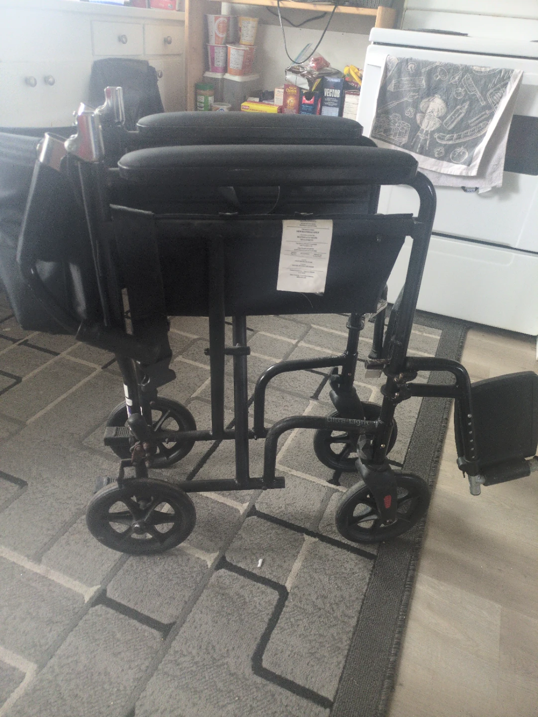 Black Transport Wheelchair - Ultra Light - photo 2
