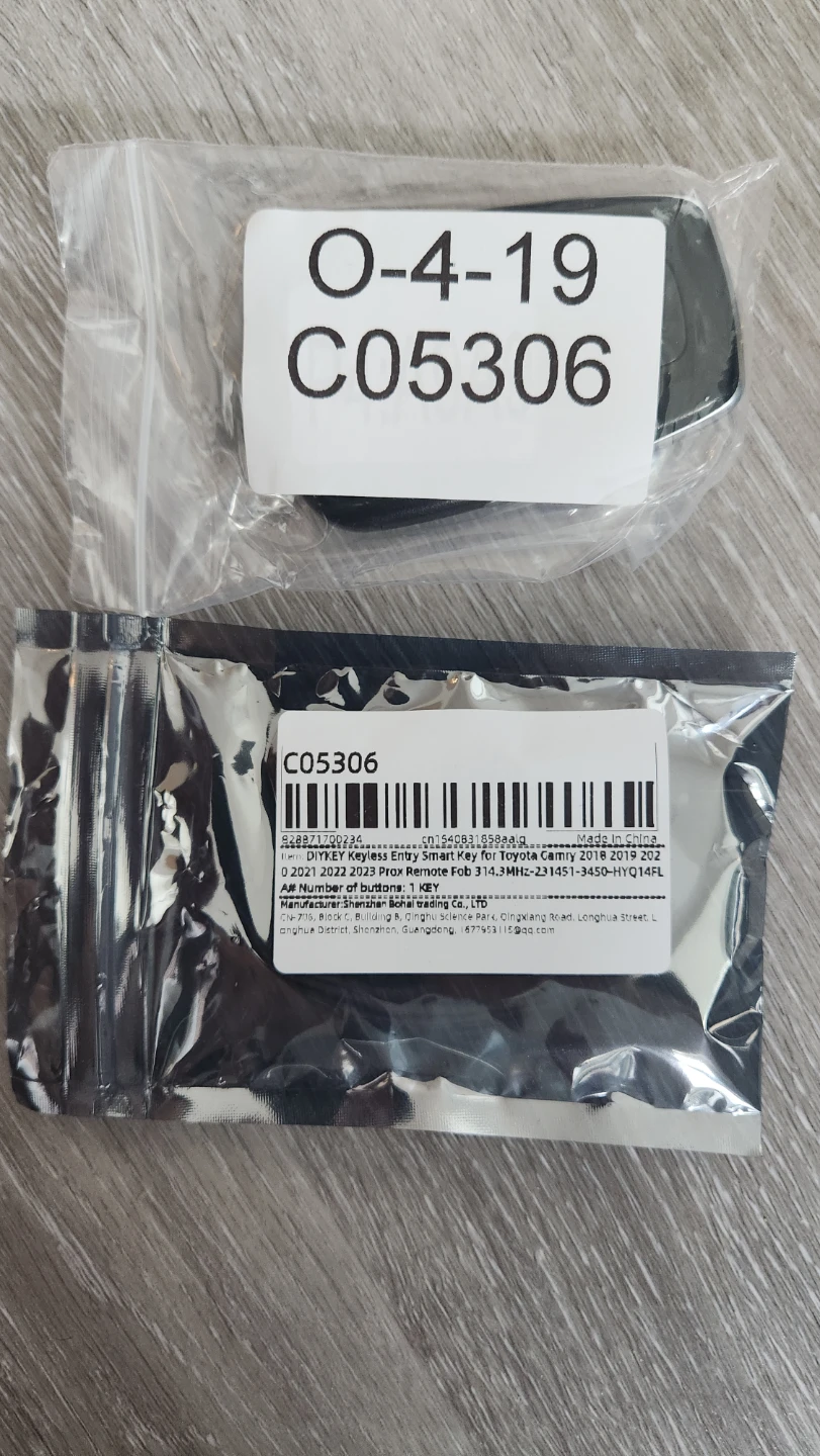 DIY Keyless Entry Smart Key Fob C05306 for Toyota