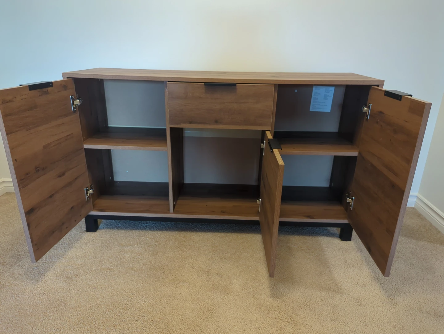 Wood Sideboard with 3 Doors and 1 Drawer - photo 2