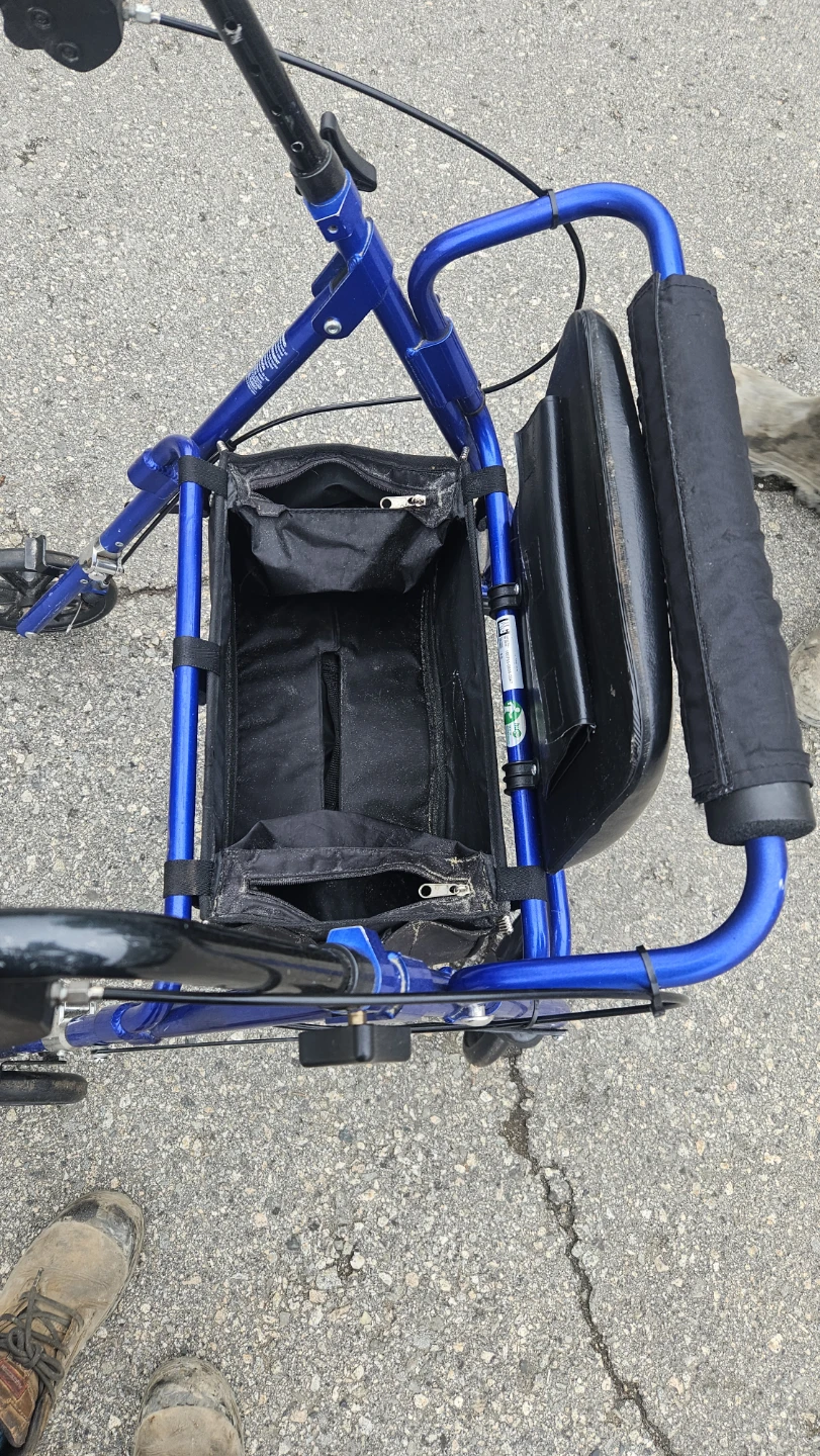 Blue 4-Wheel Walker with Seat - photo 4