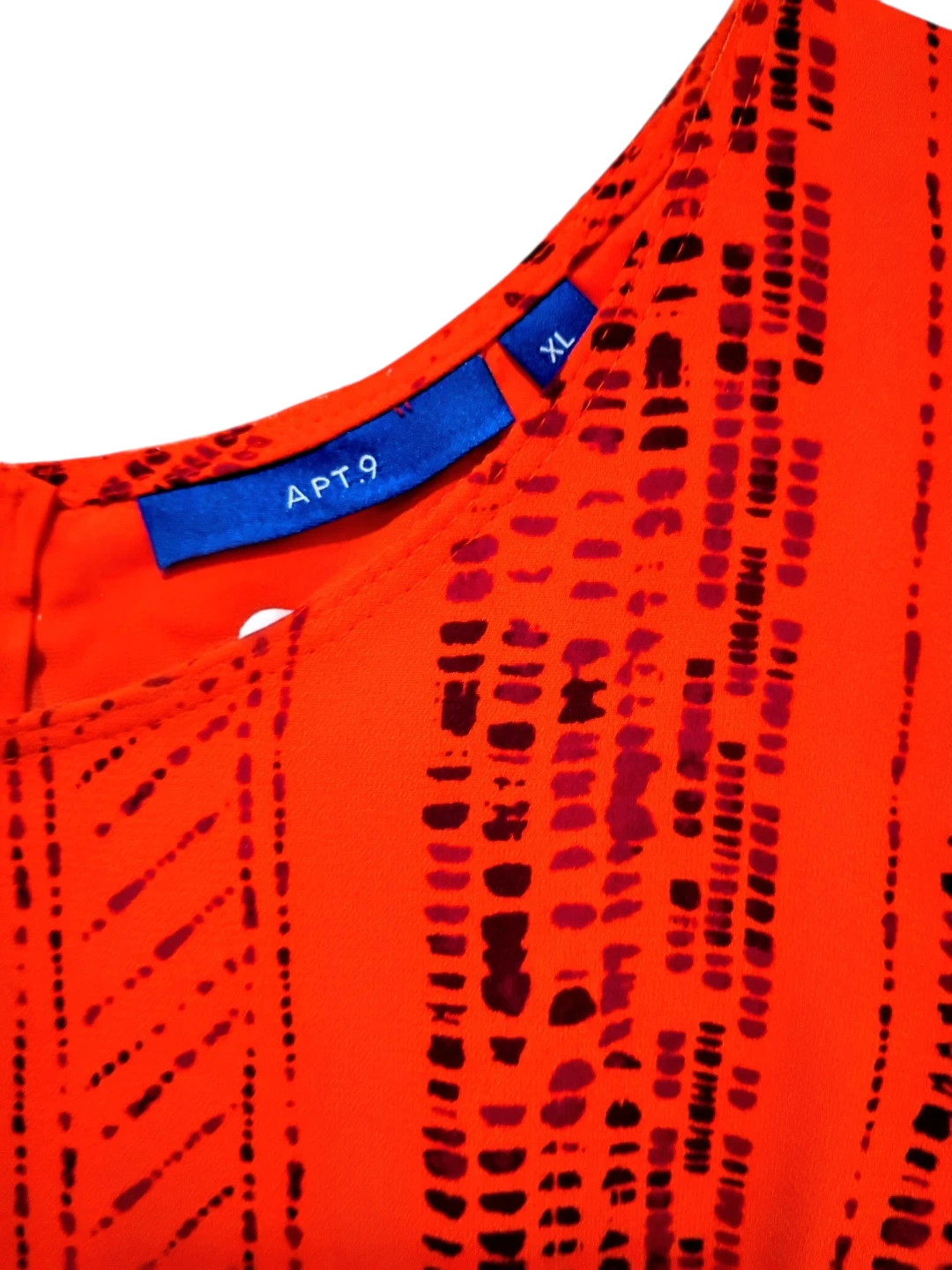 APT.9 Women's Orange Striped Sleeveless Tank Top XL - photo 2
