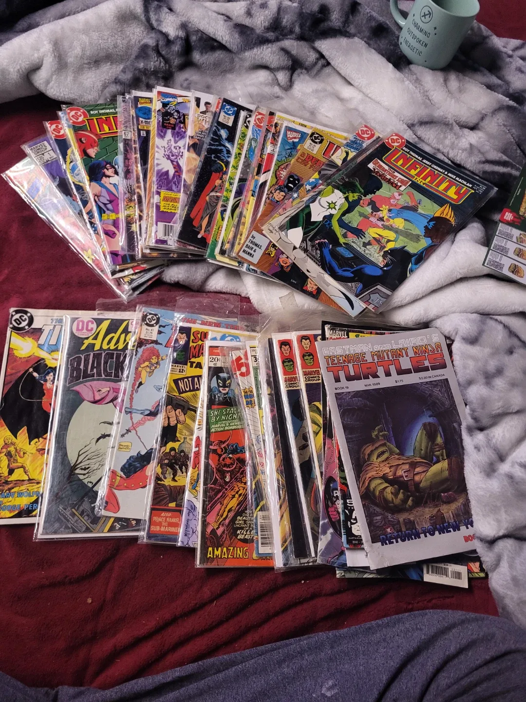 Collection of Marvel and DC Comics