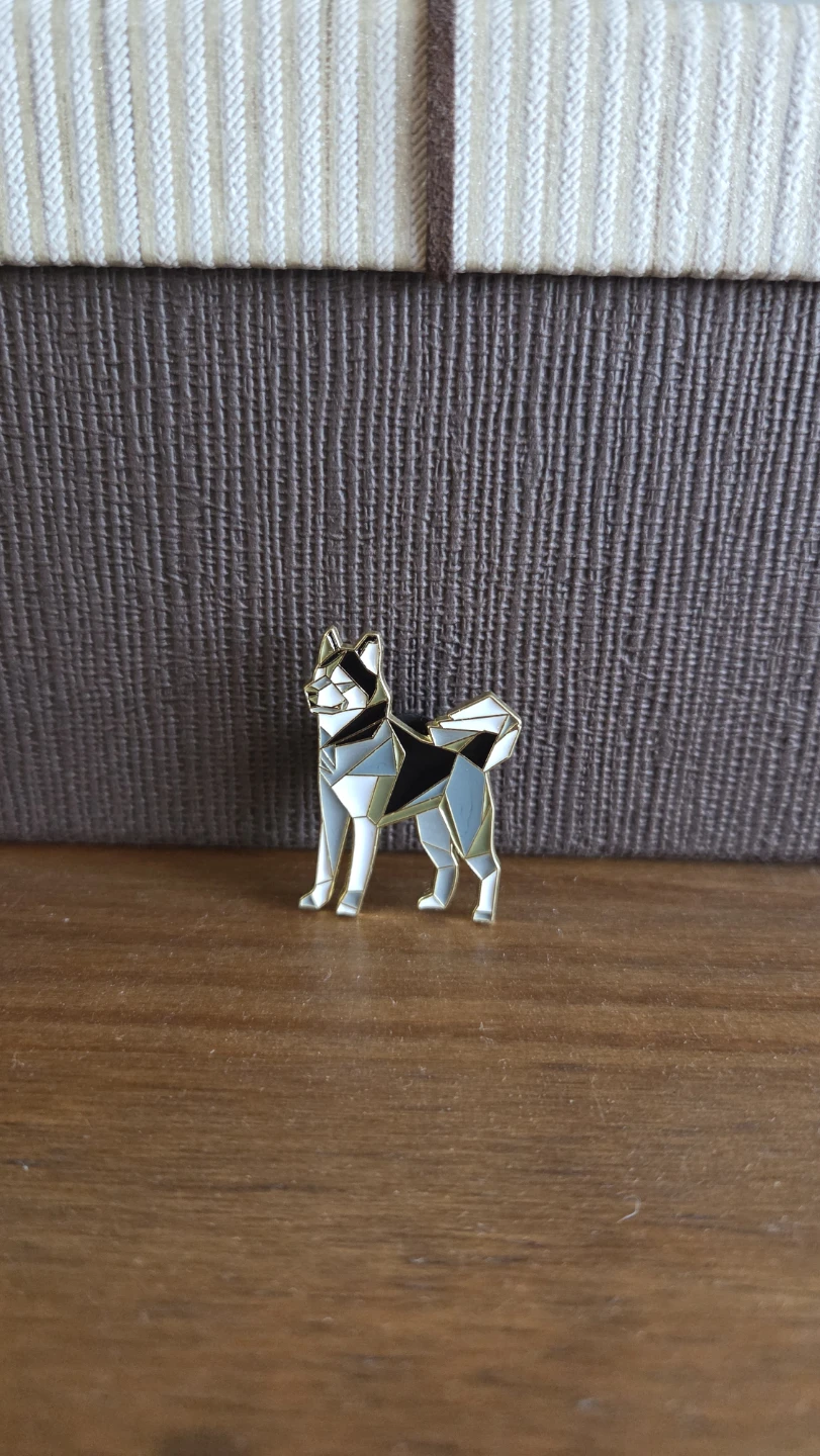 Origami Siberian Husky Pin *new - photo 2