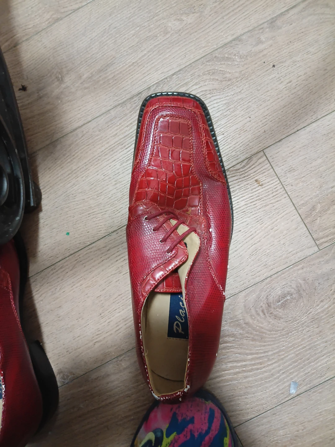 Red Square Toe Dress Shoes
