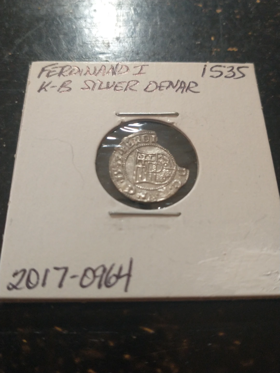 Ferdinand I 1535 K-B Silver Denar Coin - photo 3