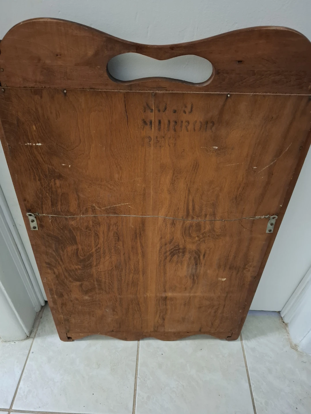 Wooden Mirror with Handle - photo 4