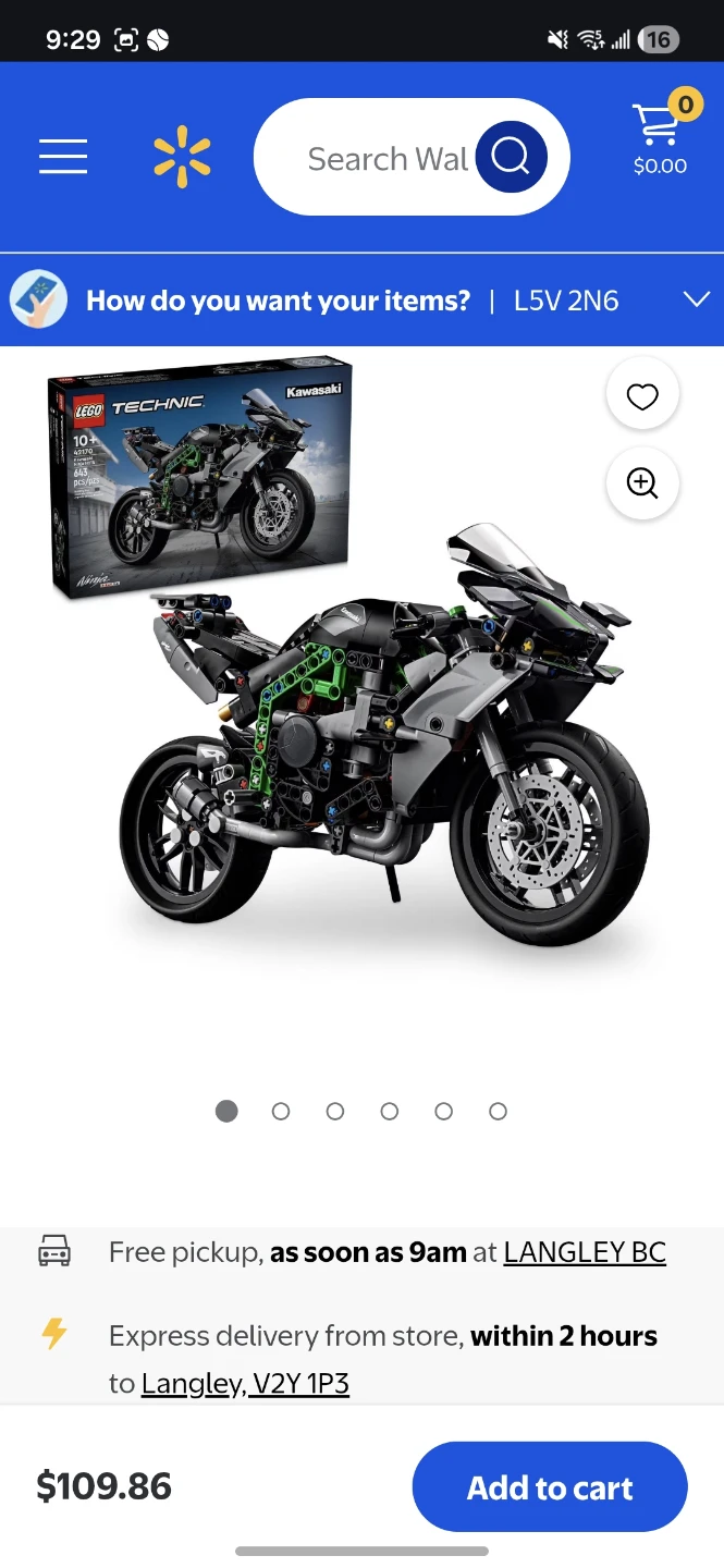 LEGO Technic Kawasaki Ninja H2R Motorcycle Building Kit