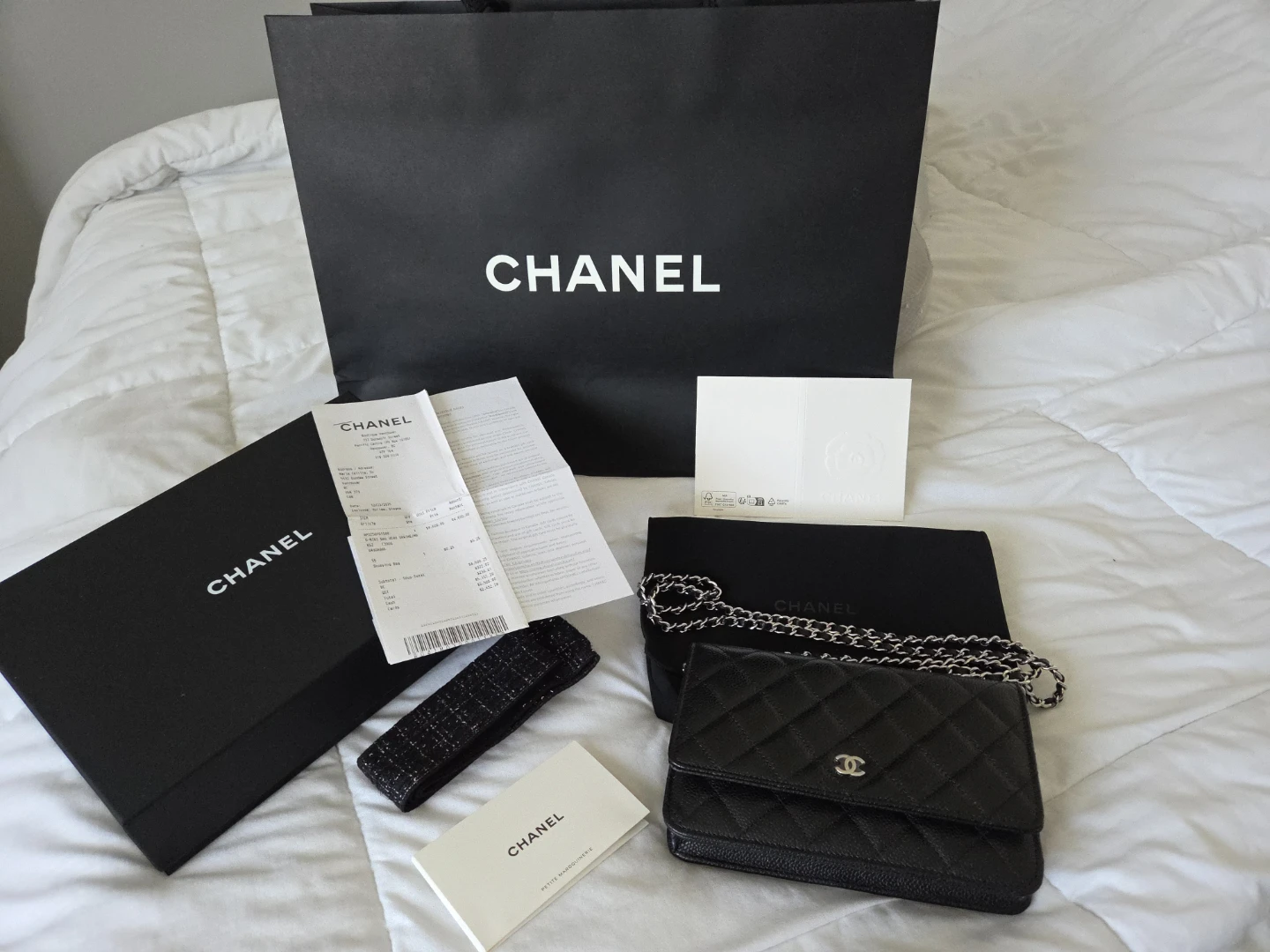Chanel Quilted  Wallet on Chain in caviar - photo 2