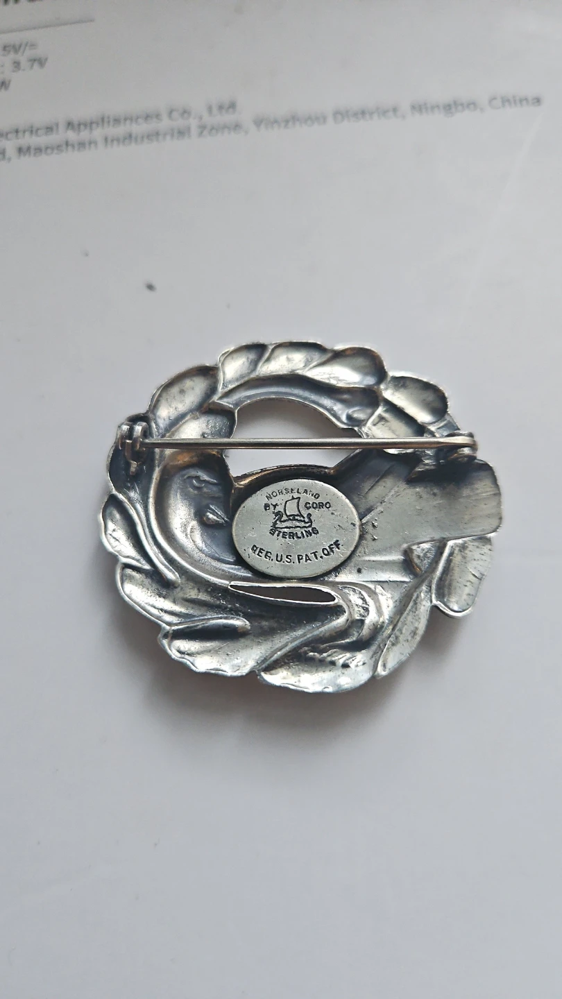 Norseland by cor sterling Sterling Silver vintage Bird Brooch