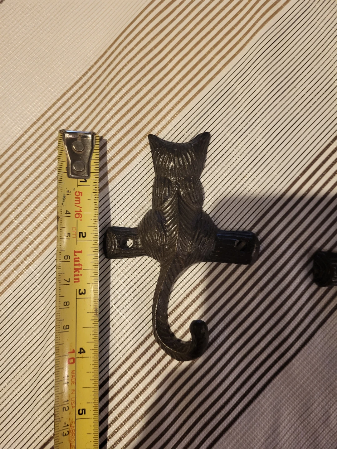 Set of 3 Black Cat Metal Hooks - photo 3