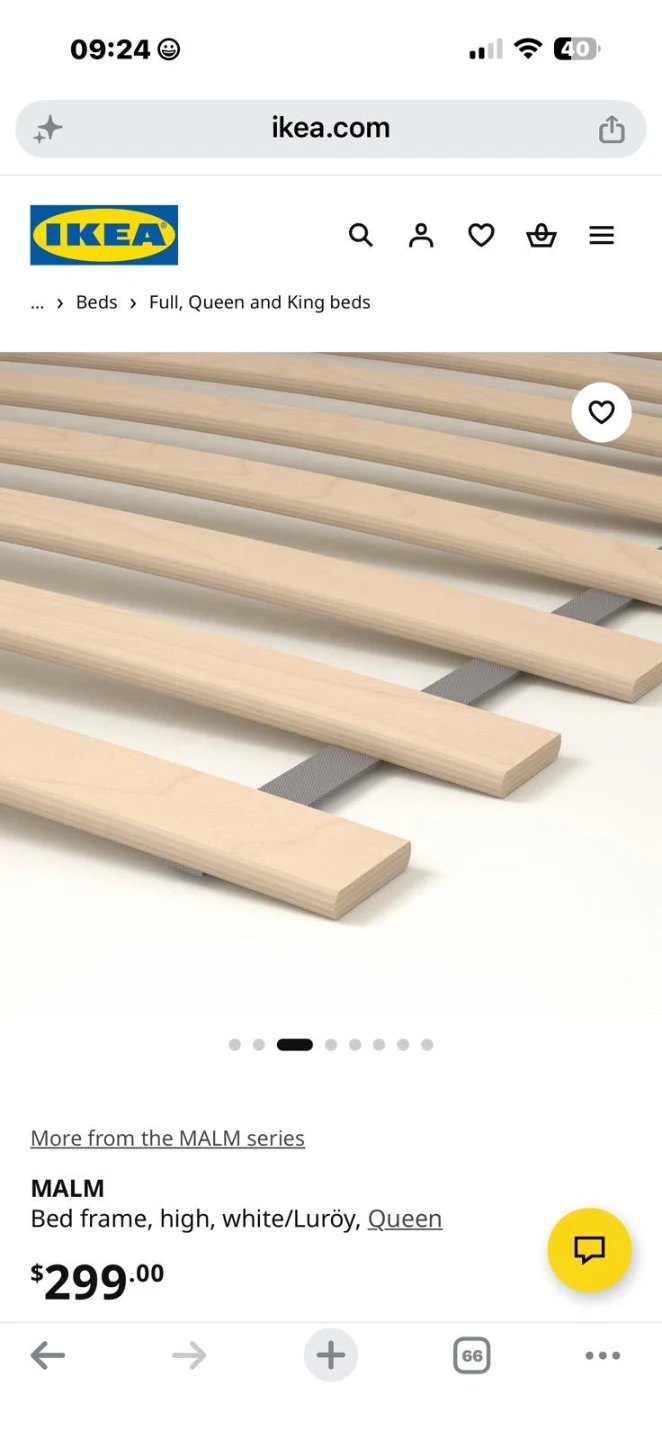 IKEA MALM Queen Bed Frame - White - photo 3