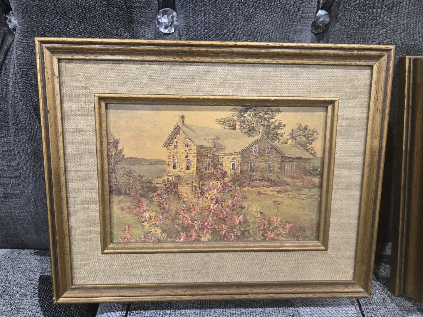 Vintage Framed Cottage Country Art Prints – Set of 2 - photo 2