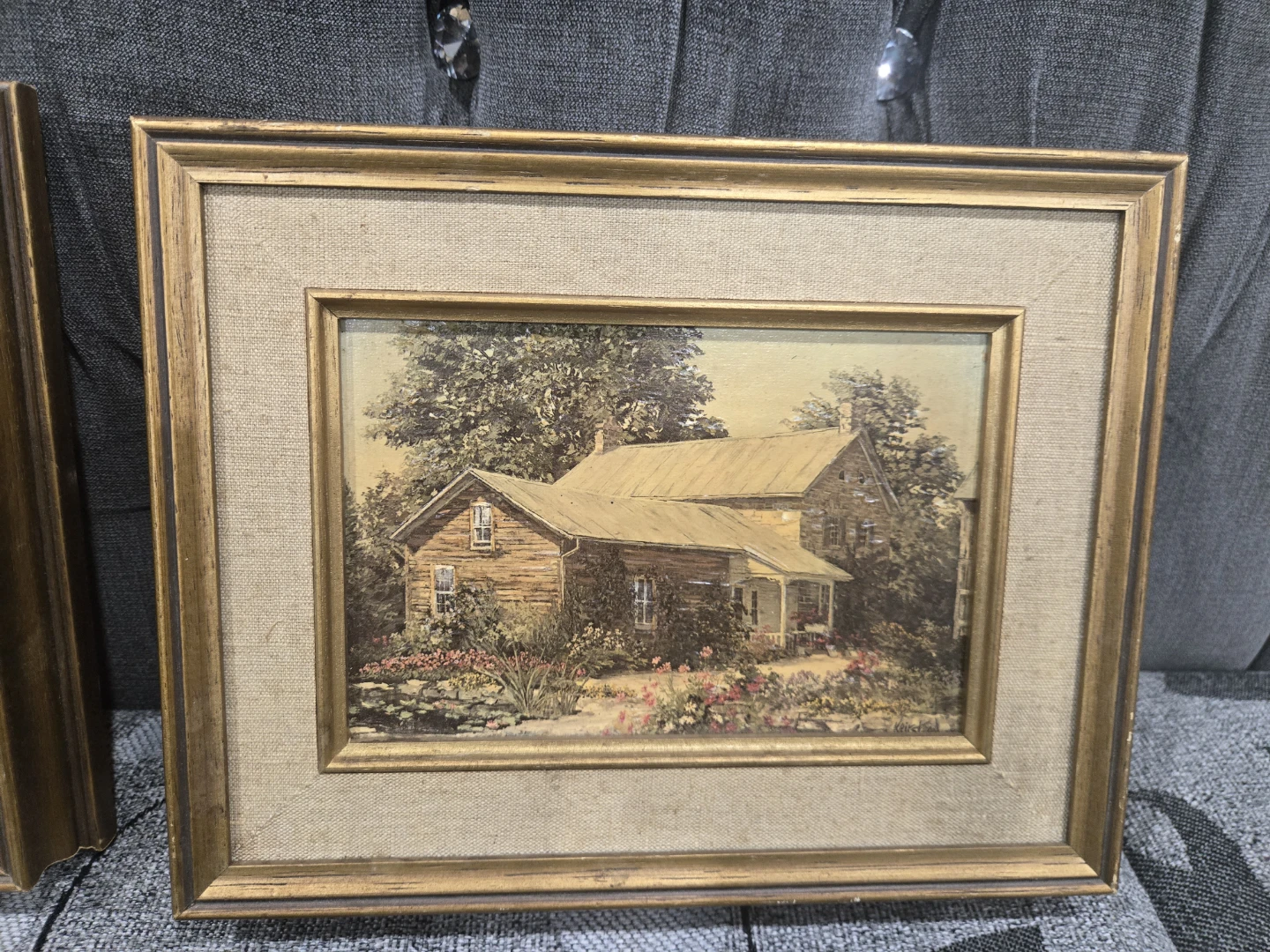 Vintage Framed Cottage Country Art Prints – Set of 2 - photo 3