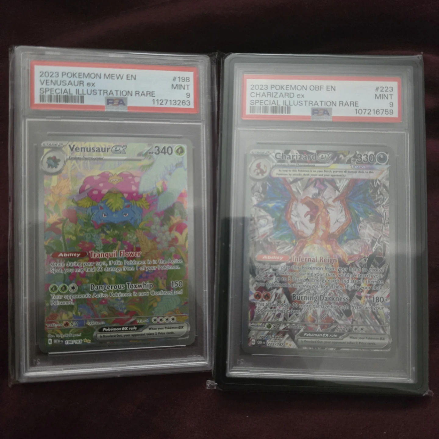 2023 Pokemon Venusaur ex & Charizard ex Rare Cards 151