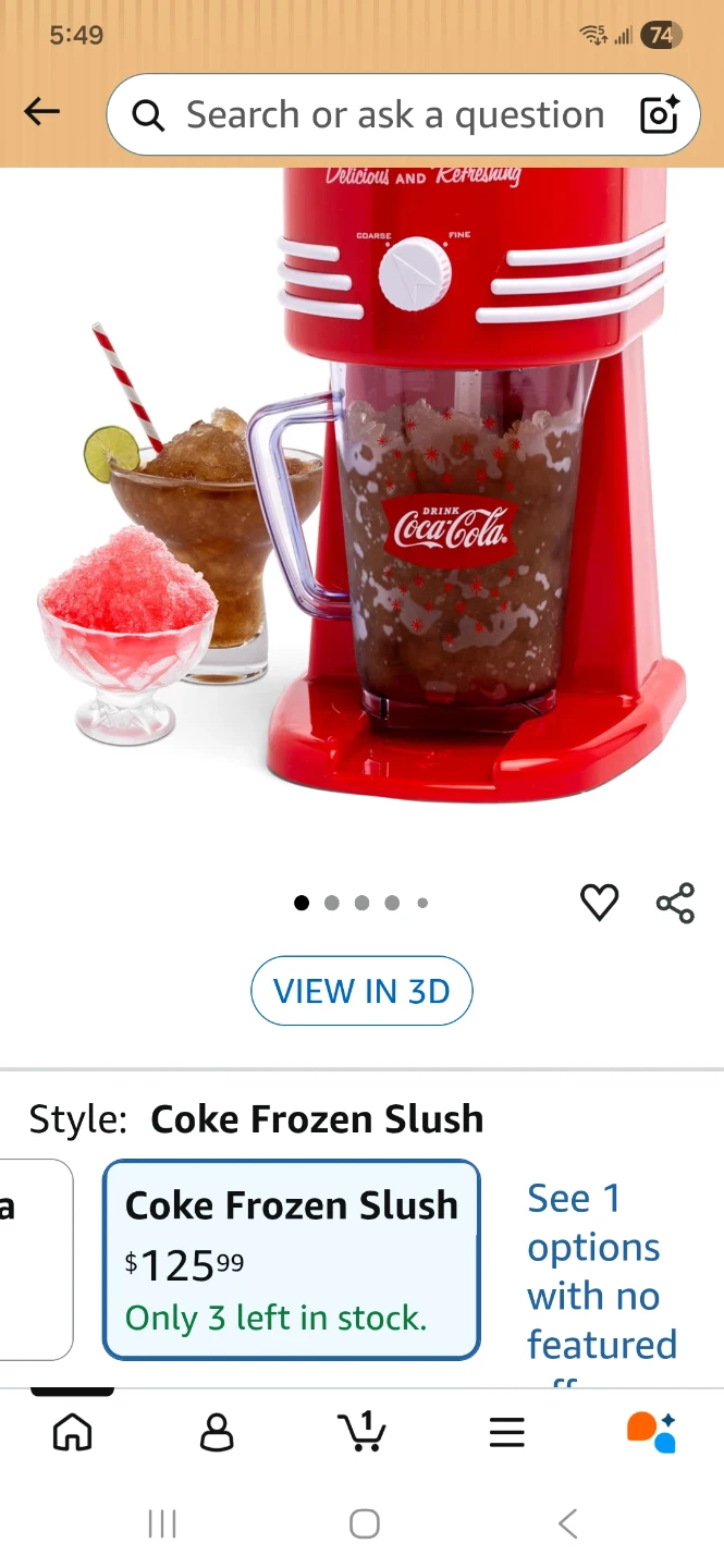 Nostalgia Coca-Cola Frozen Beverage Station