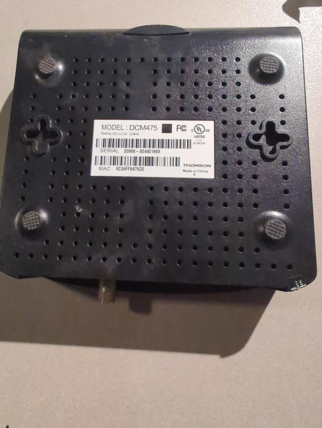 Thomson DCM475 Cable Modem