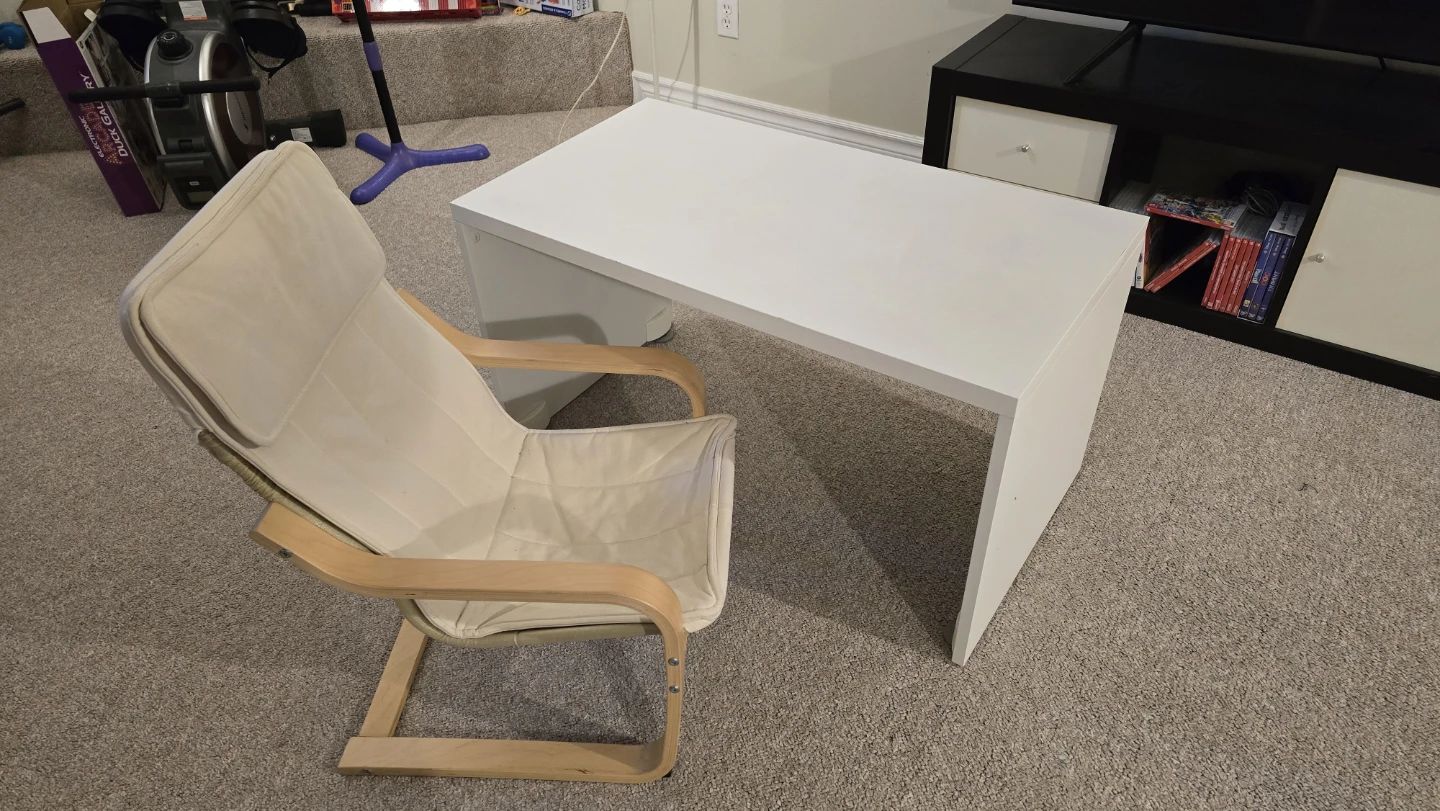 IKEA kids set Poeng armchair + Stuva table