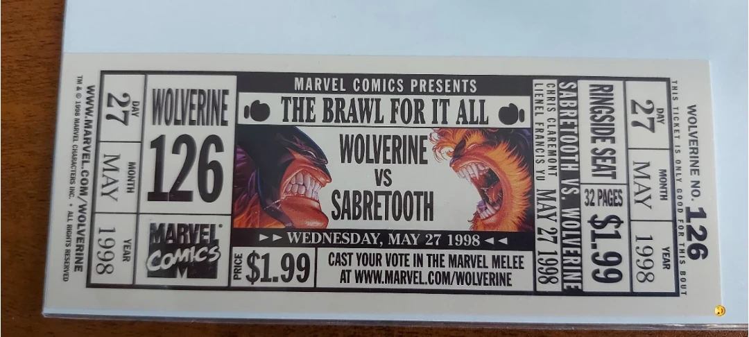 Marvel Comics Wolverine vs. Sabretooth The Brawl For It All #126