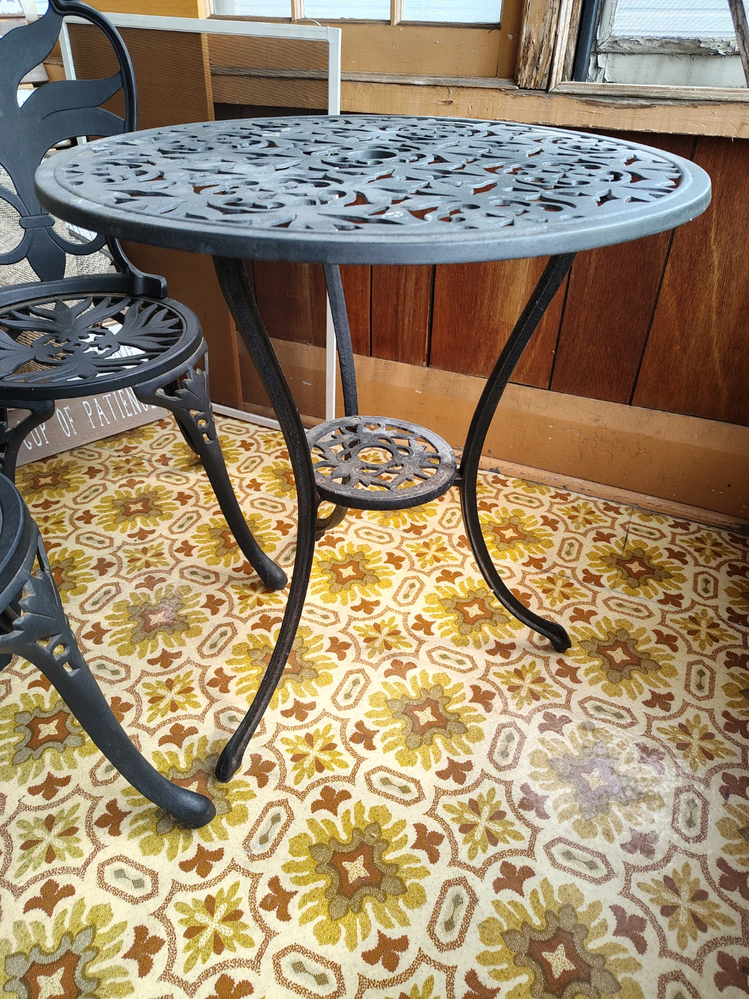Ornate Metal Bistro Set (Table and 2 Chairs) - photo 2