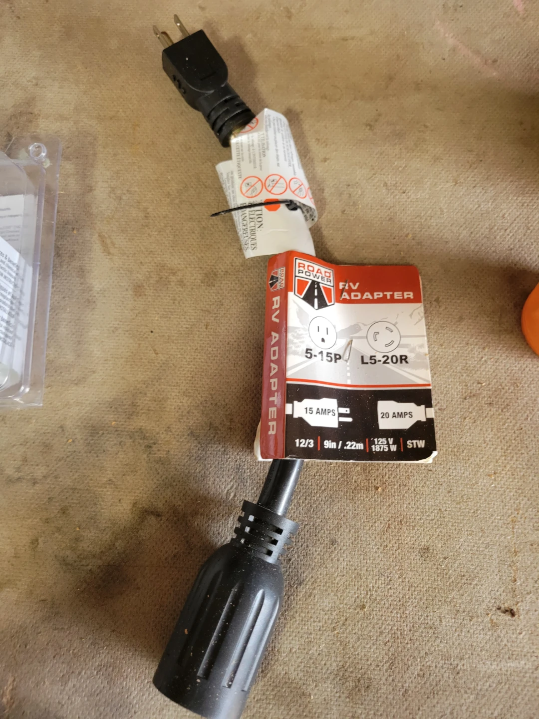 Road Power RV Adapter 5-15P to L5-20R