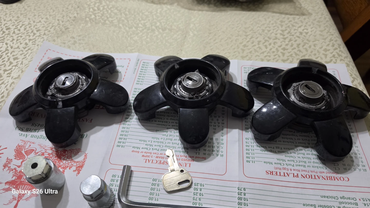3 Black Star Rimgard Handles with Keys and Allen Wrench - photo 4