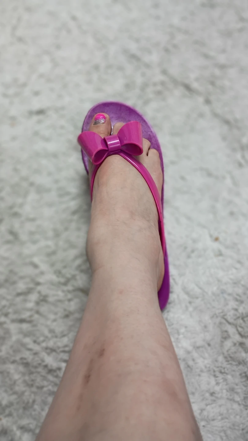 Purple Flip Flops with Bows - photo 3