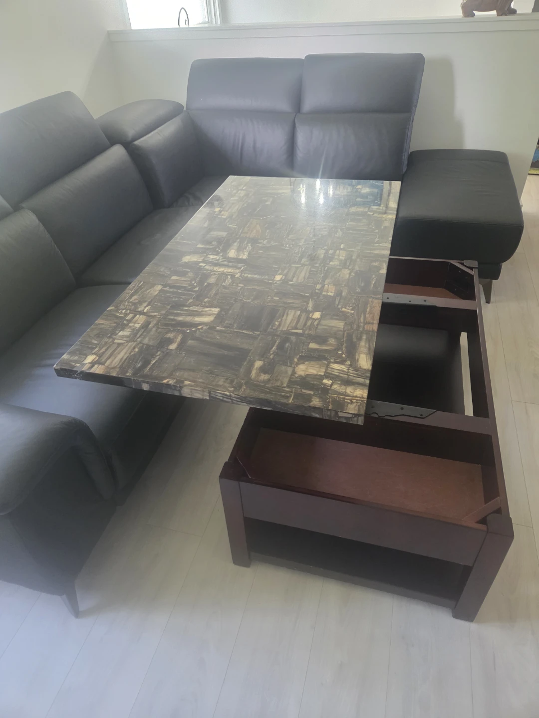 Lift Top Coffee Table with Storage - photo 4