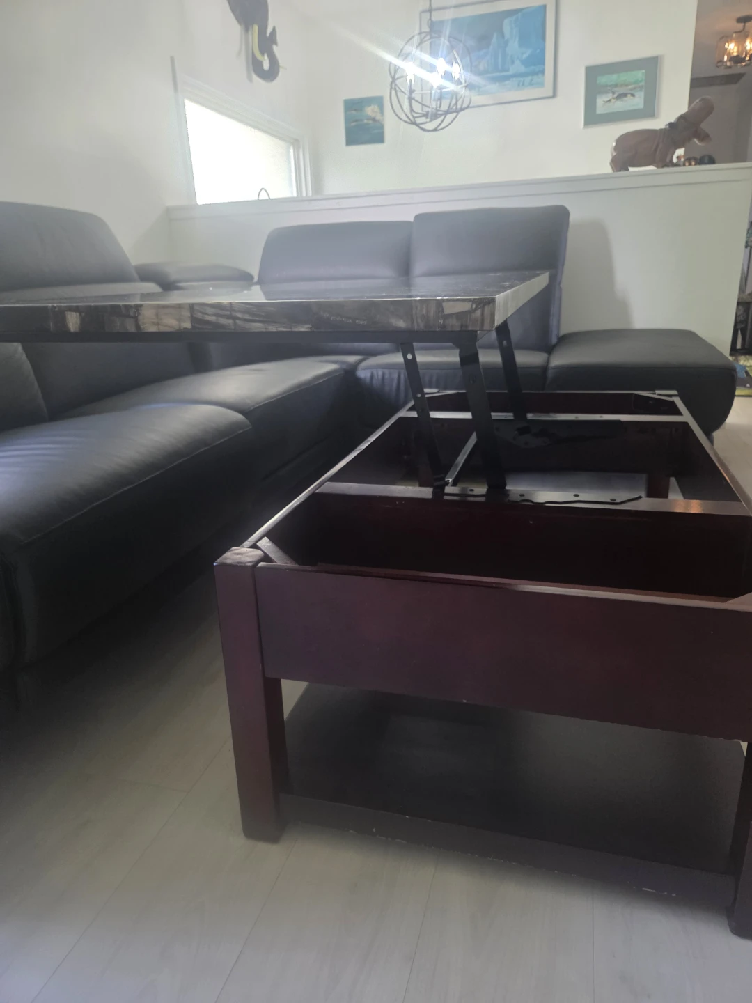 Lift Top Coffee Table with Storage - photo 5