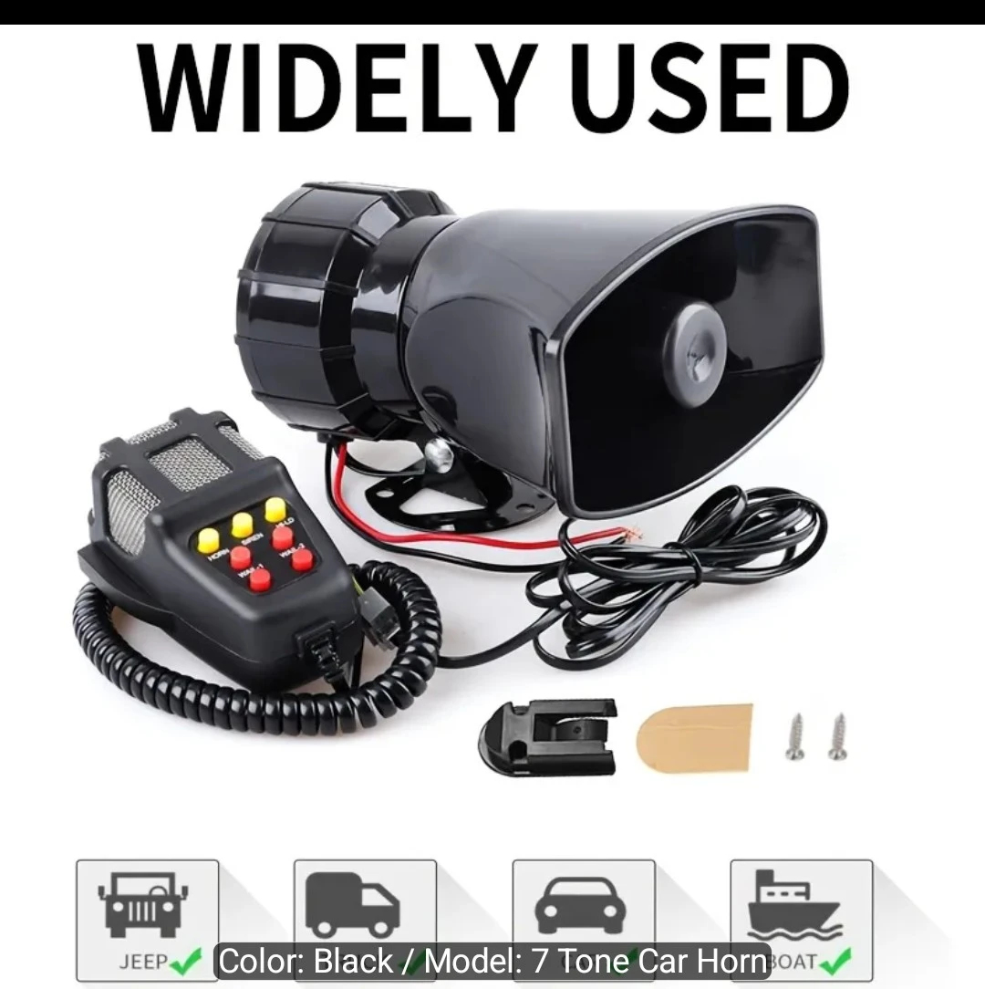 Brand new 7 Tone Car Horn Loudspeaker with Microphone